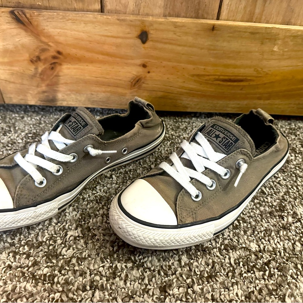 Slip on Converse olive green